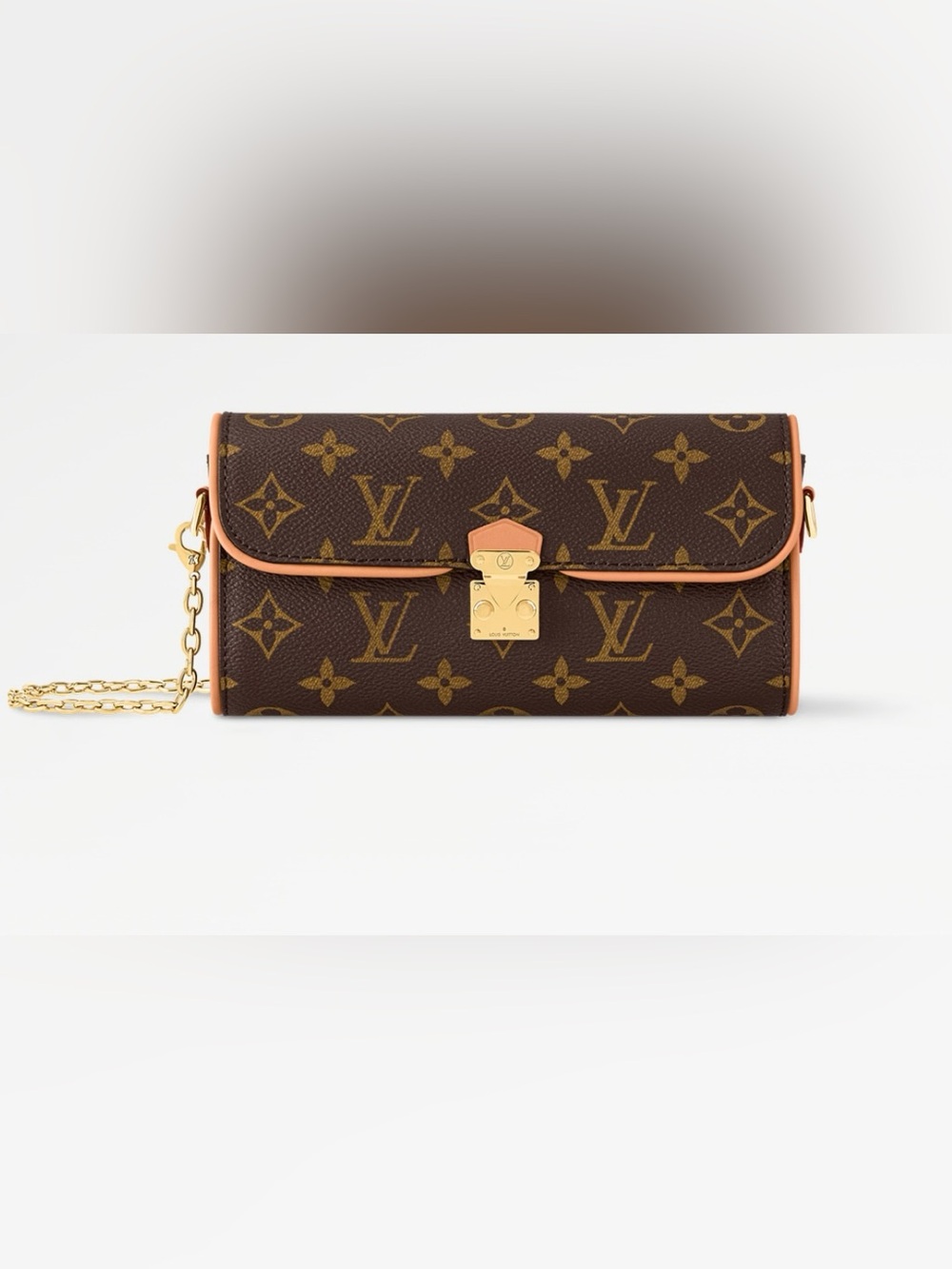 Brown Monogram Pochette with Chain 8.1inches